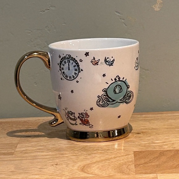 NEW Disney Princess Ceramic Cinderella Mug With Gold Handle Made By Zrike Brands - Picture 2 of 5